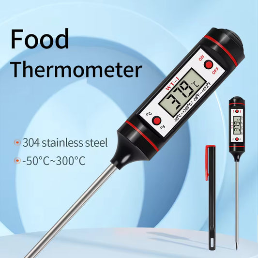 300℃ Digital Food Thermometer – Meat, BBQ, Oven, Kitchen Cooking Probe